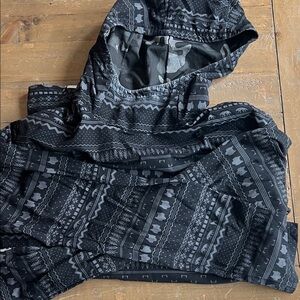 Greyson Black and Gray Patterned Hoodie